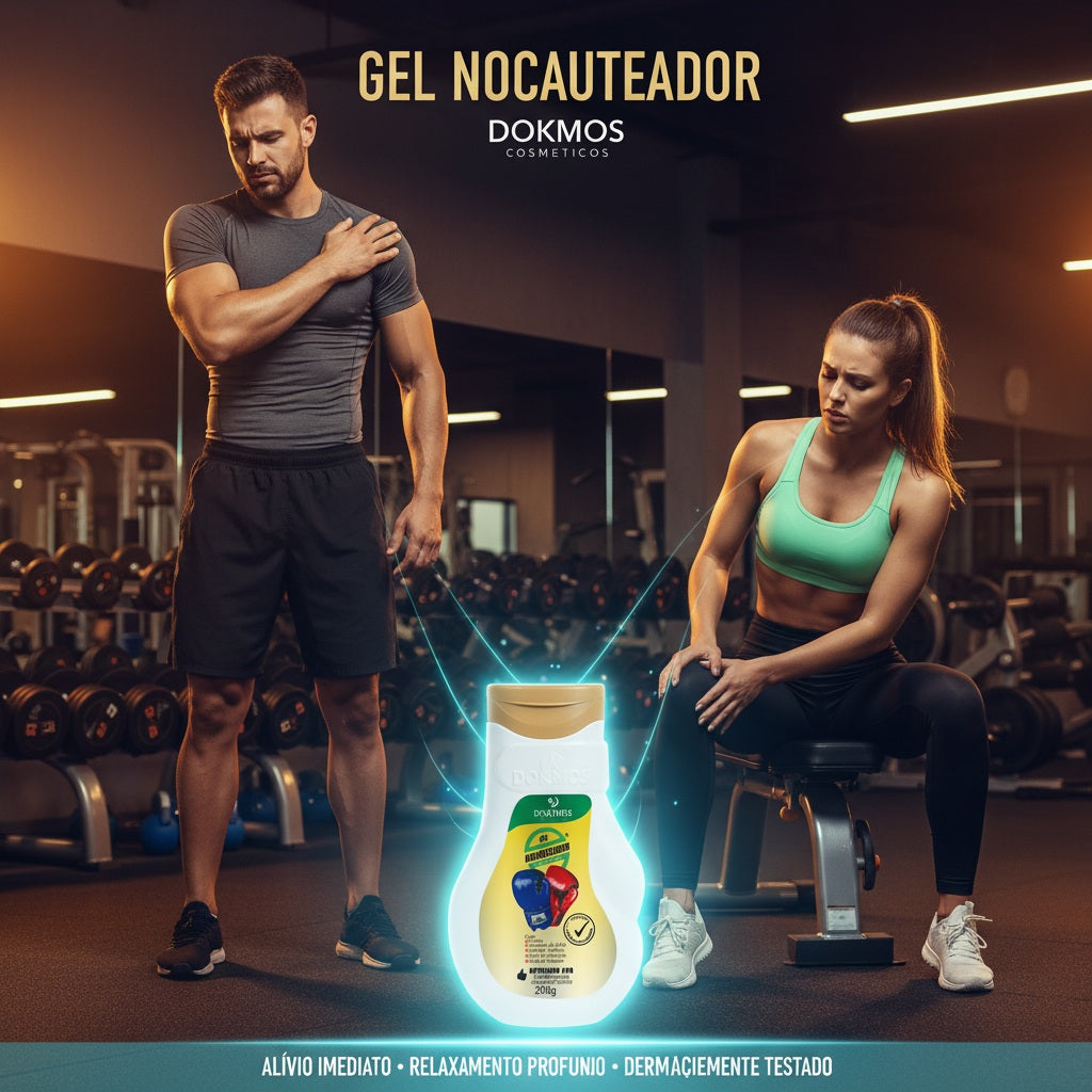 Gel Nocauteador Dokmos 200g Original Para Massagem Relaxamento e Conforto das Estruturas que se Apresentam Inflamação