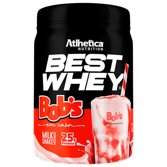 Combo Performance Best Whey Milkshake Morango Bobs + Creatina + Blitz Bar Atlhetica