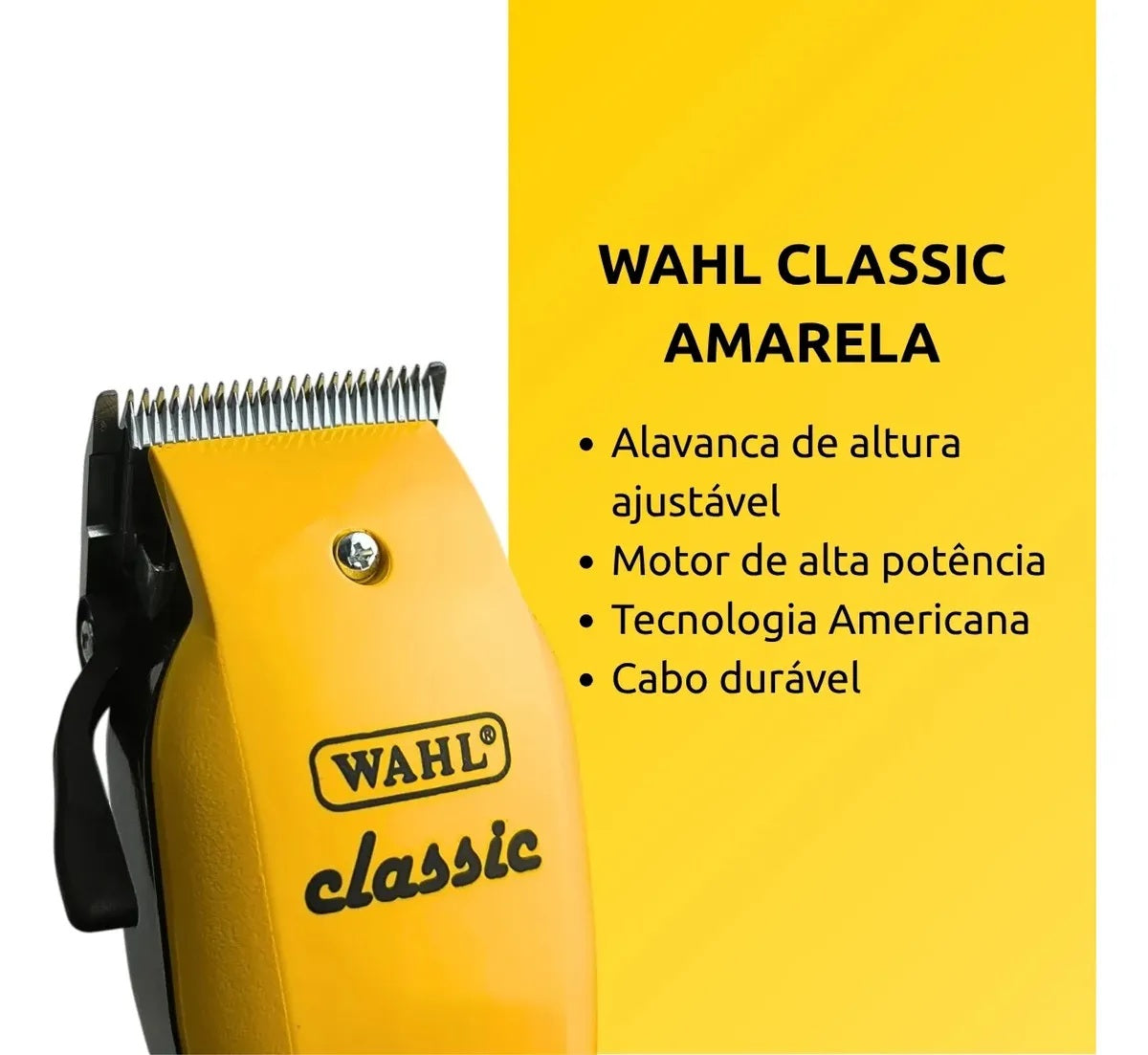 Máquina De Cortar Cabelo  Classic 220V Profissional Com Motor Potente Lâminas De Precisão Alta Durabilidade  WAHL