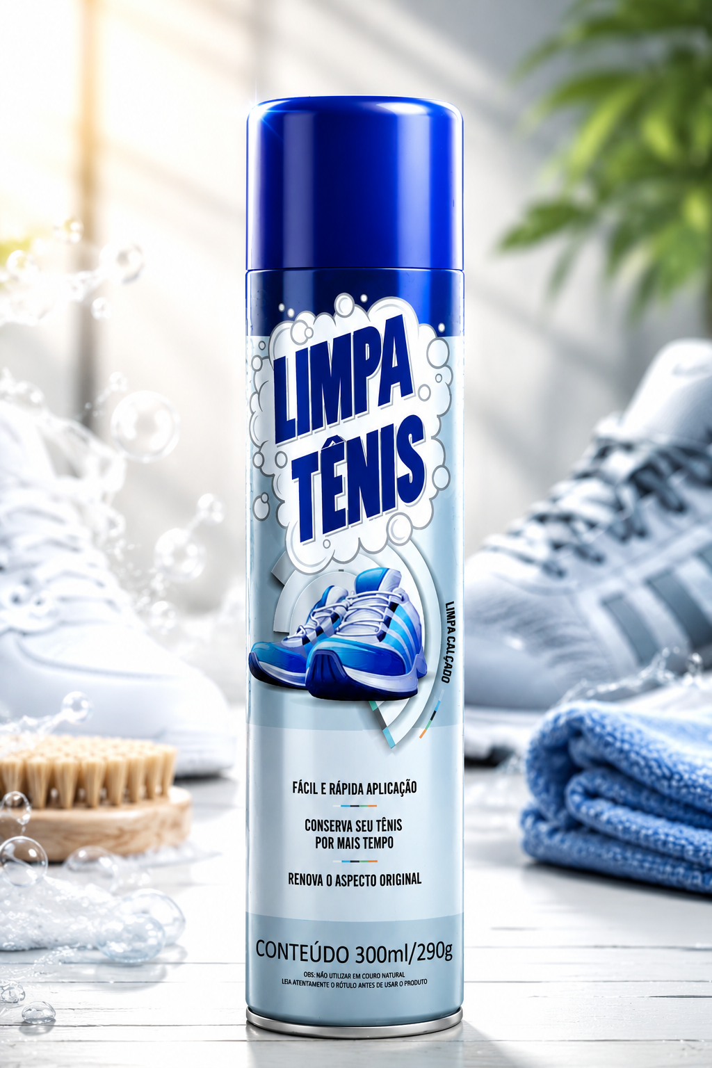 kit 5 Limpa Tênis Premium Espuma Magica para Calcados Petroplus Nylon Borracha Tecido Couro Sintetico