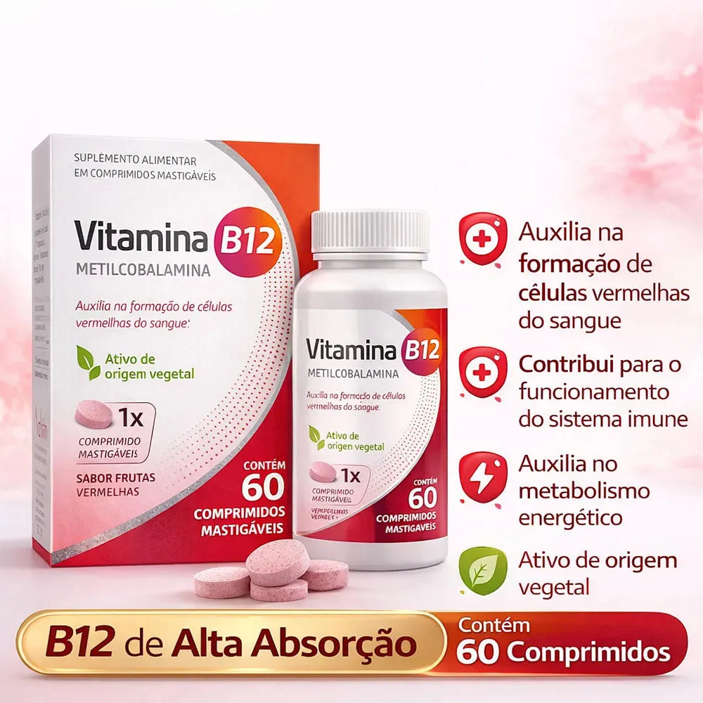 Vitamina B12 Metilcobalamina Energia Vitalidade - Maxinutri
