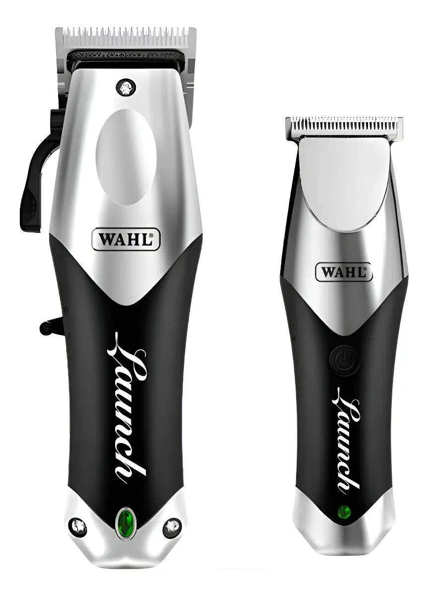 Wahl Combo Maquina de corta cabelo Launch e Maquina de acabamento Trimmer Profissional Motor Rotativo 6.000 RPM, Bivolt