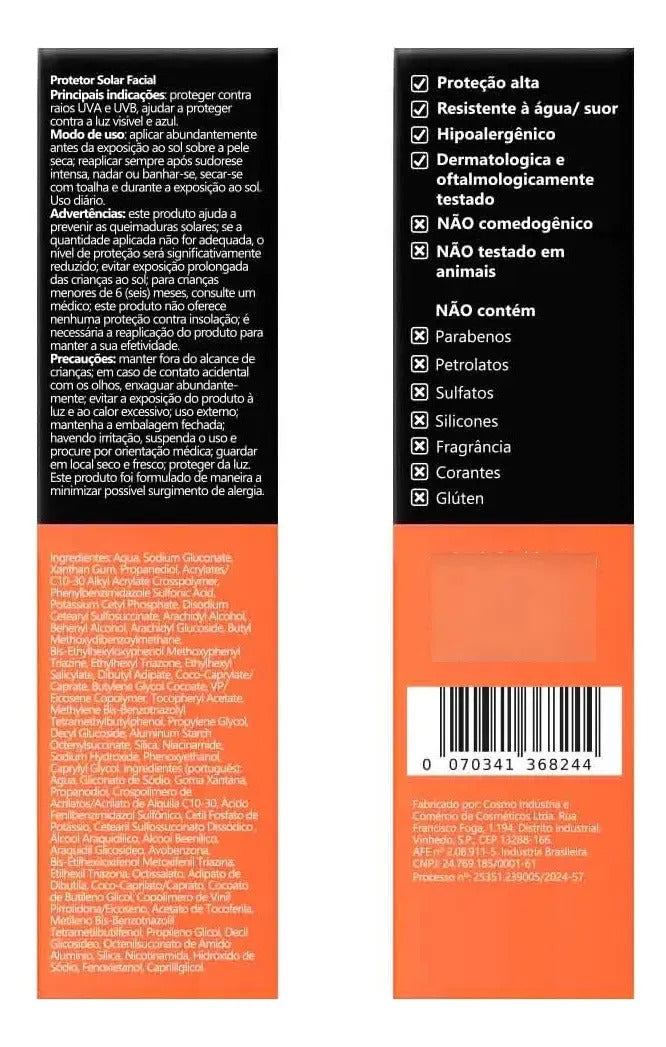 PRINCIPIA, Protetor Solar Facial PS-01 Fps 40, 40ml