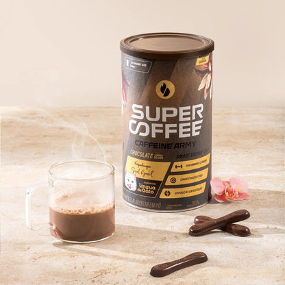 Kit 2x Supercoffee Língua De Gato 380g - Caffeine Army Sabor Chocolate