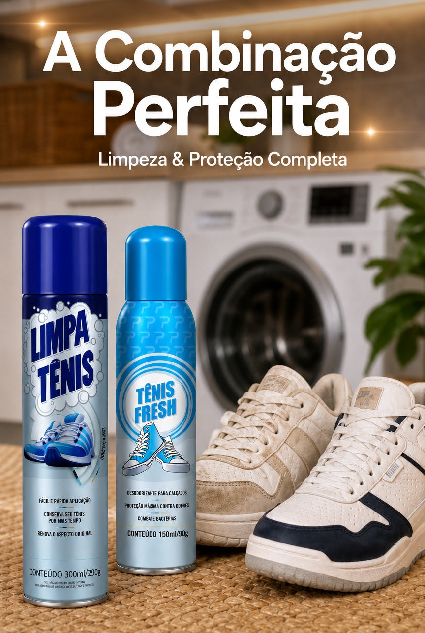 KIT 2 LIMPA TÊNIS COM 1 TÊNIS FRESH