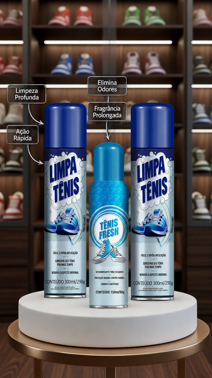 KIT 2 LIMPA TÊNIS COM 1 TÊNIS FRESH