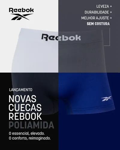 KIT 6X1 CUECA REEBOK BOXER POLIAMIDA CLASSIC
