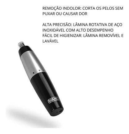 Aparador De Pelos Wahl Trimmer Nasal Nariz Orelha Portátil Viagem
