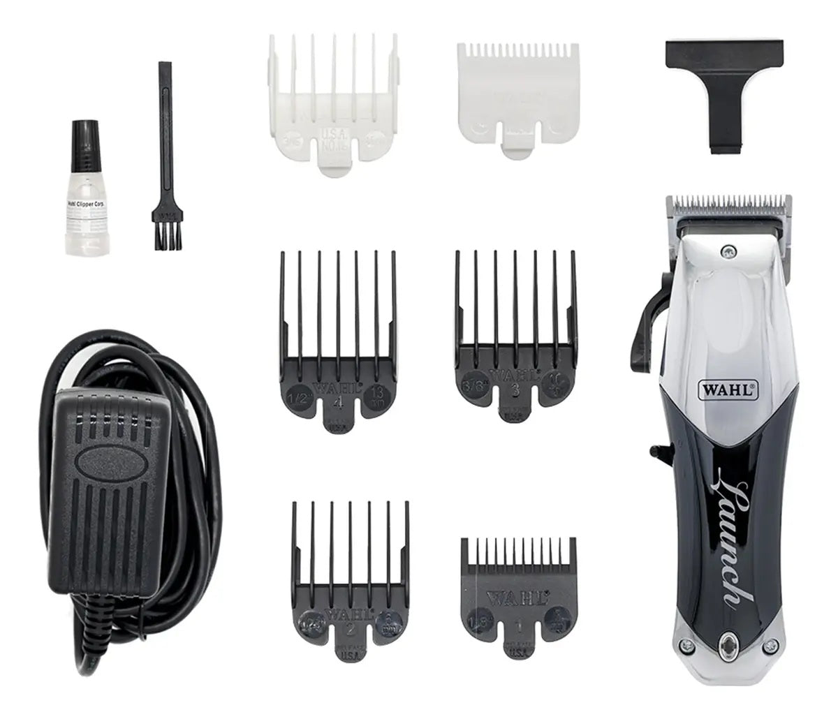 Wahl Combo Maquina de corta cabelo Launch e Maquina de acabamento Trimmer Profissional Motor Rotativo 6.000 RPM, Bivolt