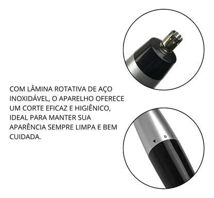 Aparador De Pelos Wahl Trimmer Nasal Nariz Orelha Portátil Viagem