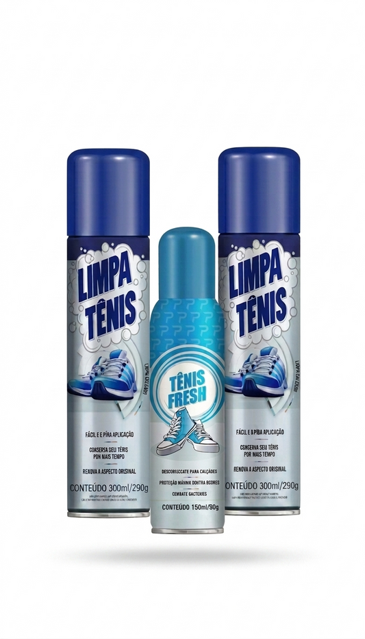 KIT 2 LIMPA TÊNIS COM 1 TÊNIS FRESH