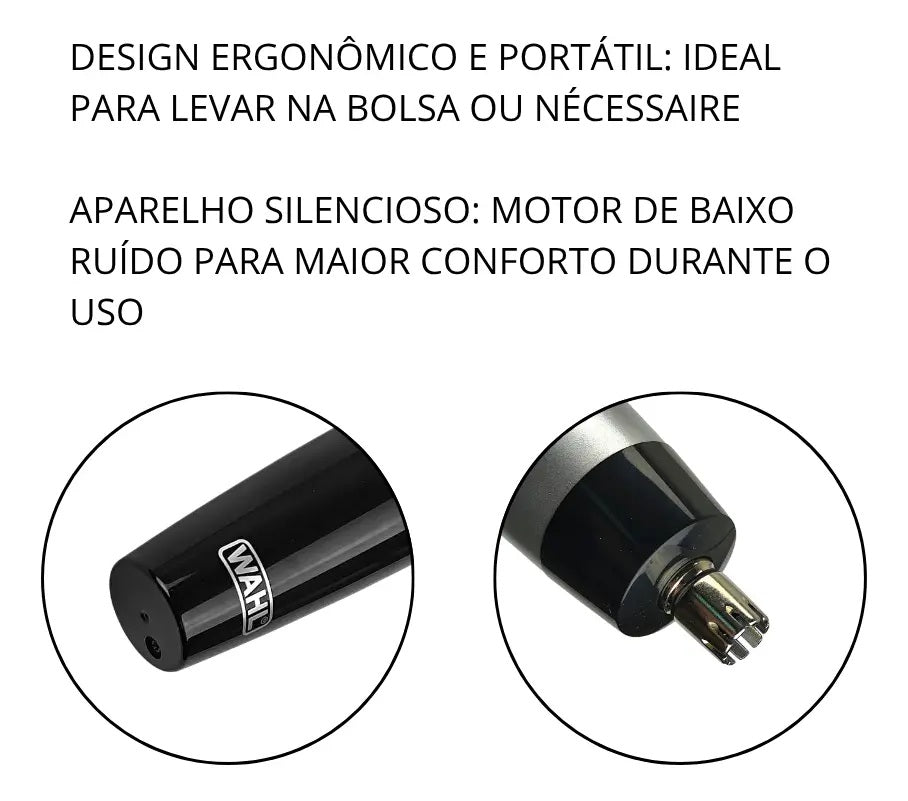 Aparador De Pelos Wahl Trimmer Nasal Nariz Orelha Portátil Viagem