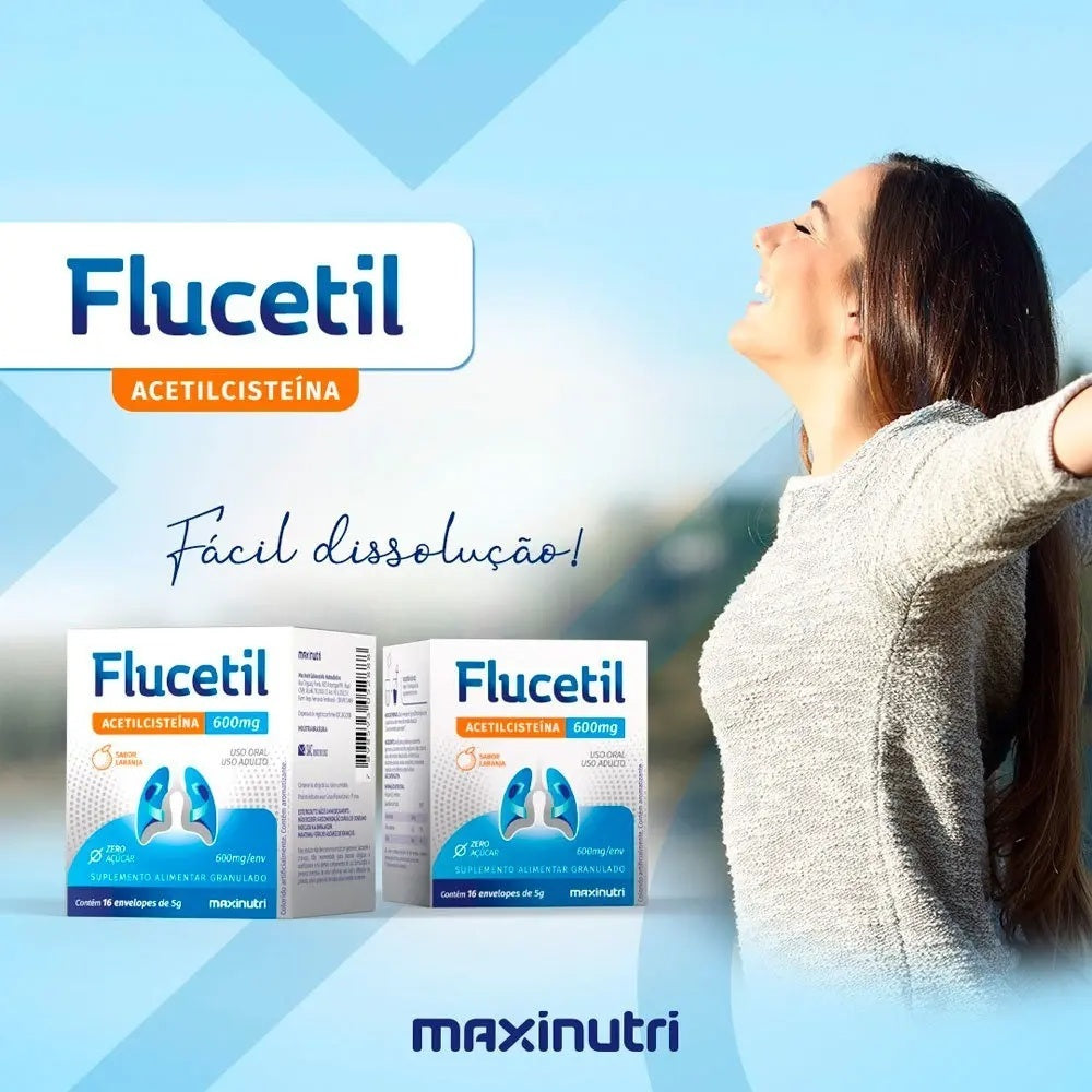 Flucetil Sachê Granulado 16x5g Sabor Laranja Maxinutri