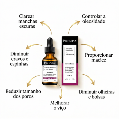 Sérum Am-10 Principia 10% Ácido Mandélico + 1% Alfa-arbutin