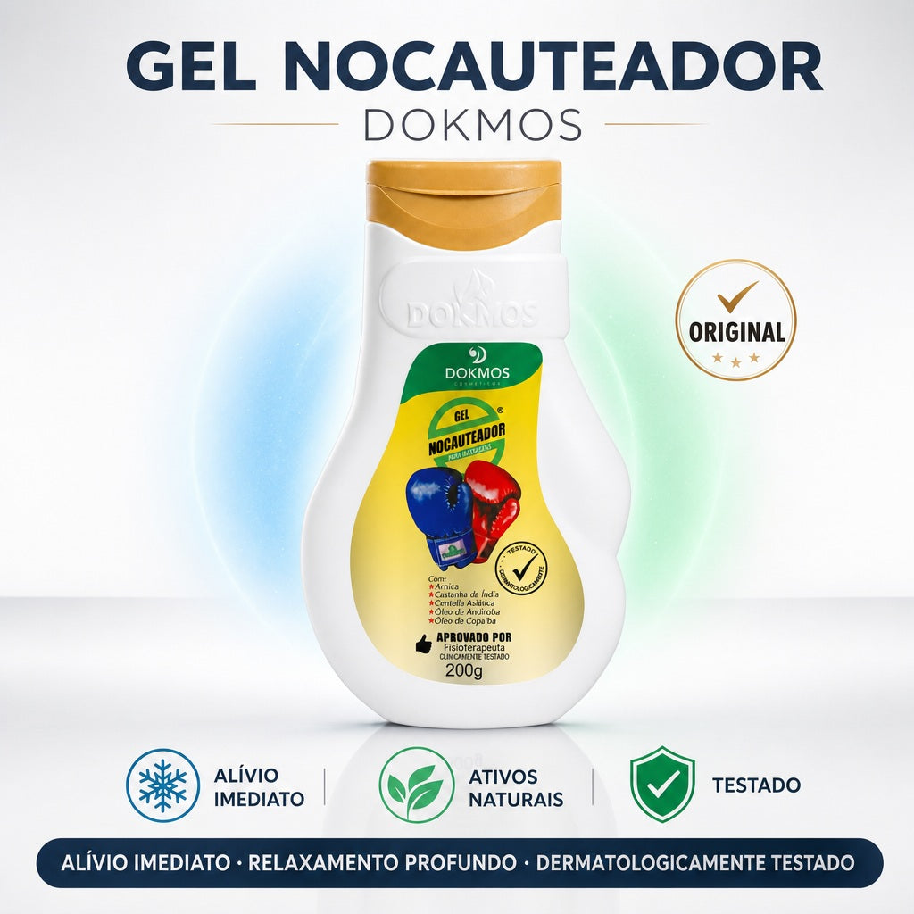 Gel Nocauteador Dokmos 200g Original Para Massagem Relaxamento e Conforto das Estruturas que se Apresentam Inflamação