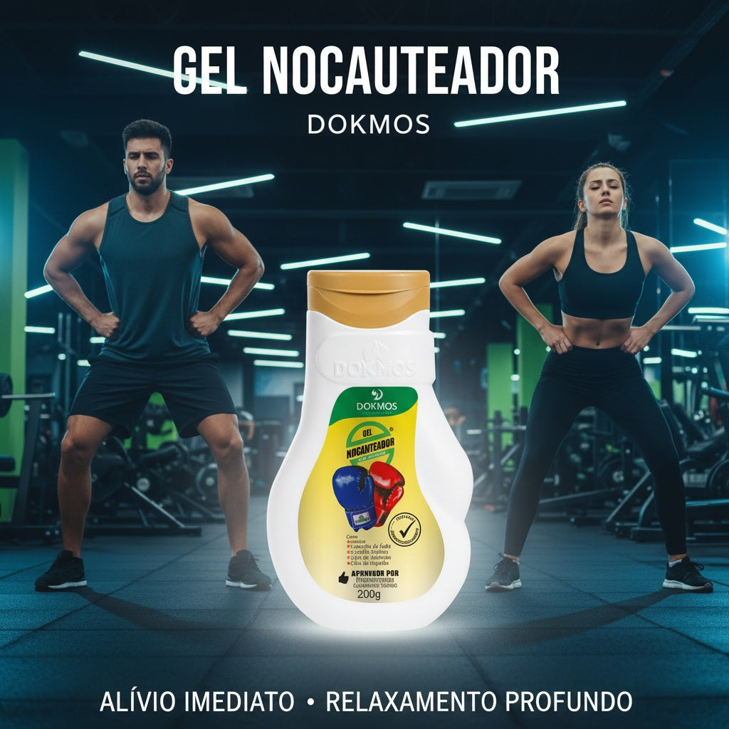 Gel Nocauteador Dokmos 200g Original Para Massagem Relaxamento e Conforto das Estruturas que se Apresentam Inflamação