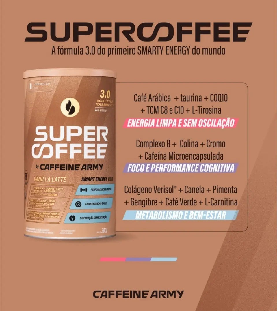Supercoffee Vanilla Latte - Economic Size (380g) - Caffeine Army