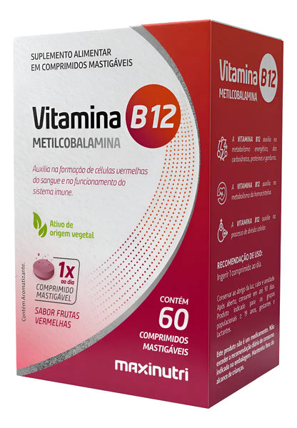 Vitamina B12 Metilcobalamina Energia Vitalidade - Maxinutri