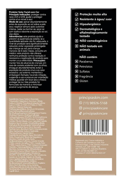 PRINCIPIA, Protetor Solar Facial FPS70 PS-05 Cor 3.0Com 30ml