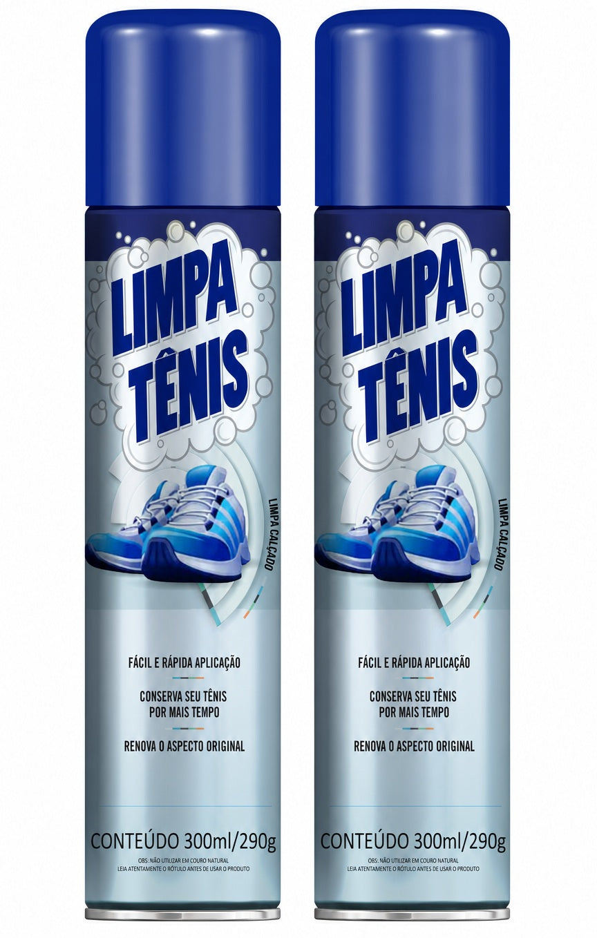 kit 2 Limpa Tênis Premium Espuma Magica para Calcados Petroplus Nylon Borracha Tecido Couro Sintetico