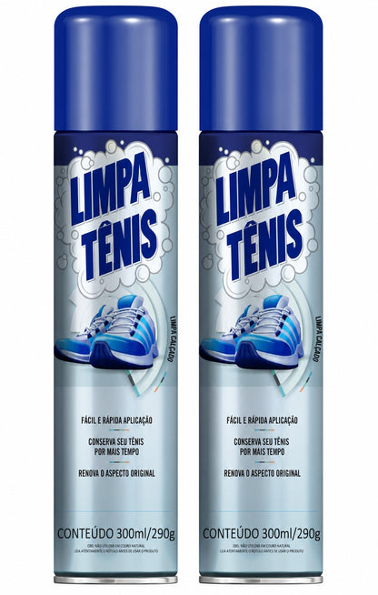 kit 2 Limpa Tênis Premium Espuma Magica para Calcados Petroplus Nylon Borracha Tecido Couro Sintetico