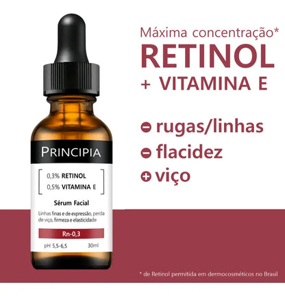 Principia Sérum Retinol 0,3% Vit E Rn-03 Antirrugas 30ml