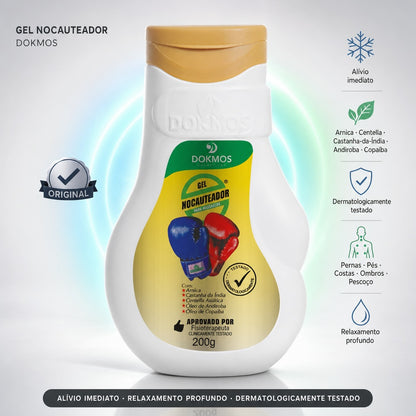 Gel Nocauteador Dokmos 200g Original Para Massagem Relaxamento e Conforto das Estruturas que se Apresentam Inflamação