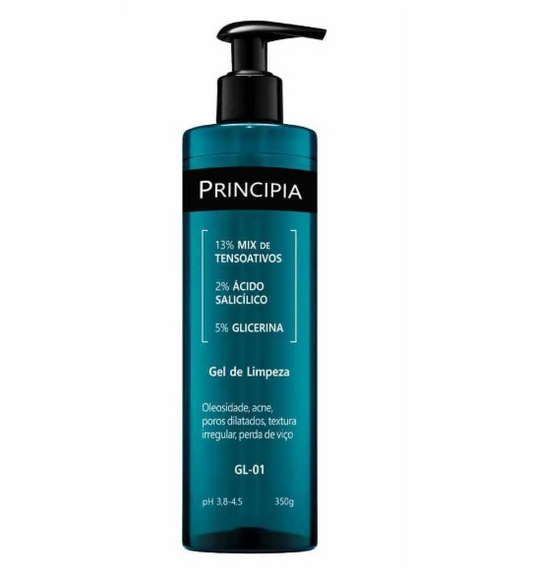 Principia Gel de Limpeza Facial 2% Ácido Salicílico + 5% Glicerina GL-01 com 350g